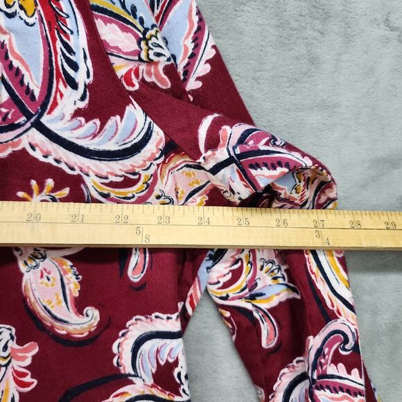 NWOT Liz Claiborne Women's XXLARGE Pajama Set Burgundy Paisley Sleep Lounge Wear - Picture 13 of 16